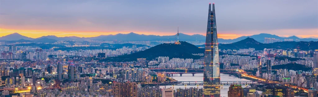 South Korea city skyline